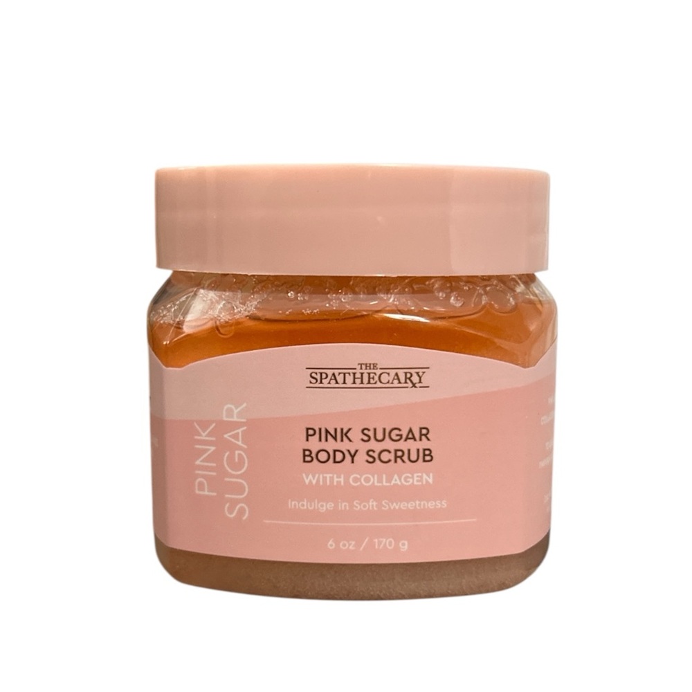 The Spathecary Collogen Pink Sugar In-Shower Anti-aging Body Scrub NEW PC